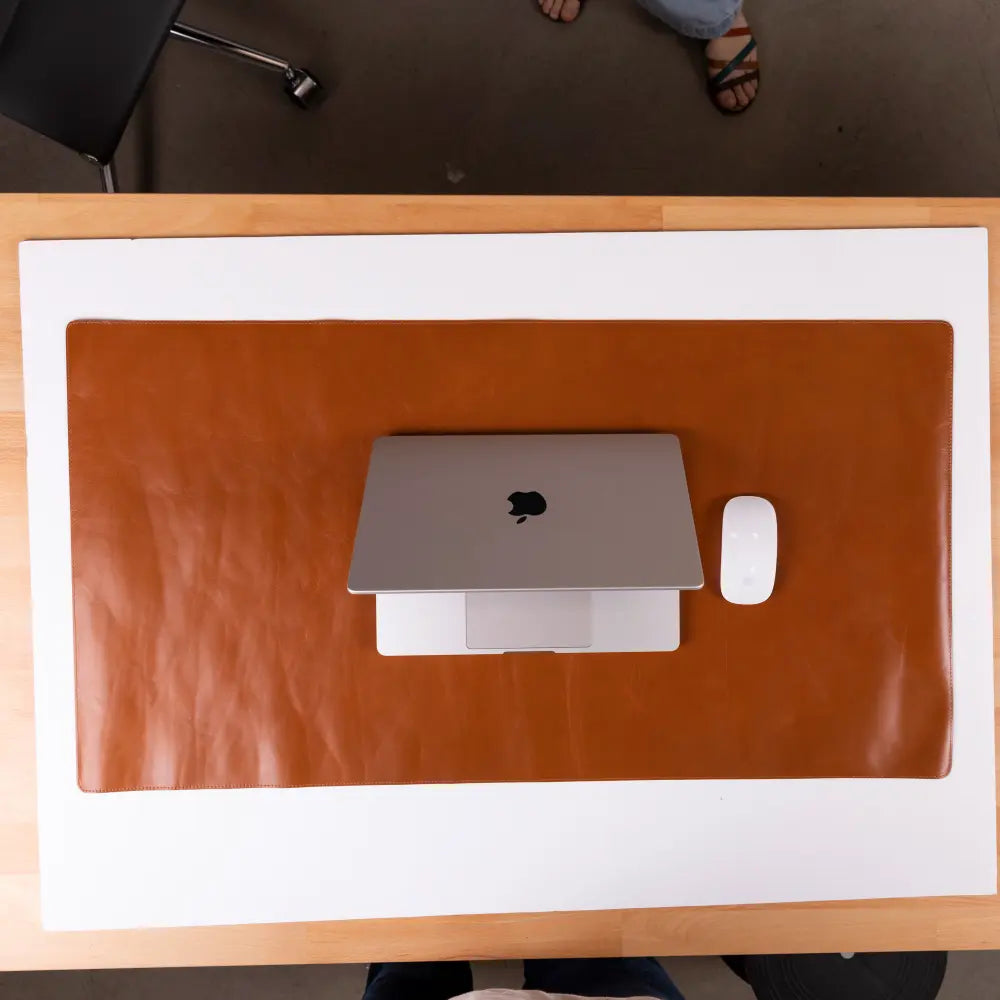 Natural Leather Desk Mat (37 cm x 80 cm)