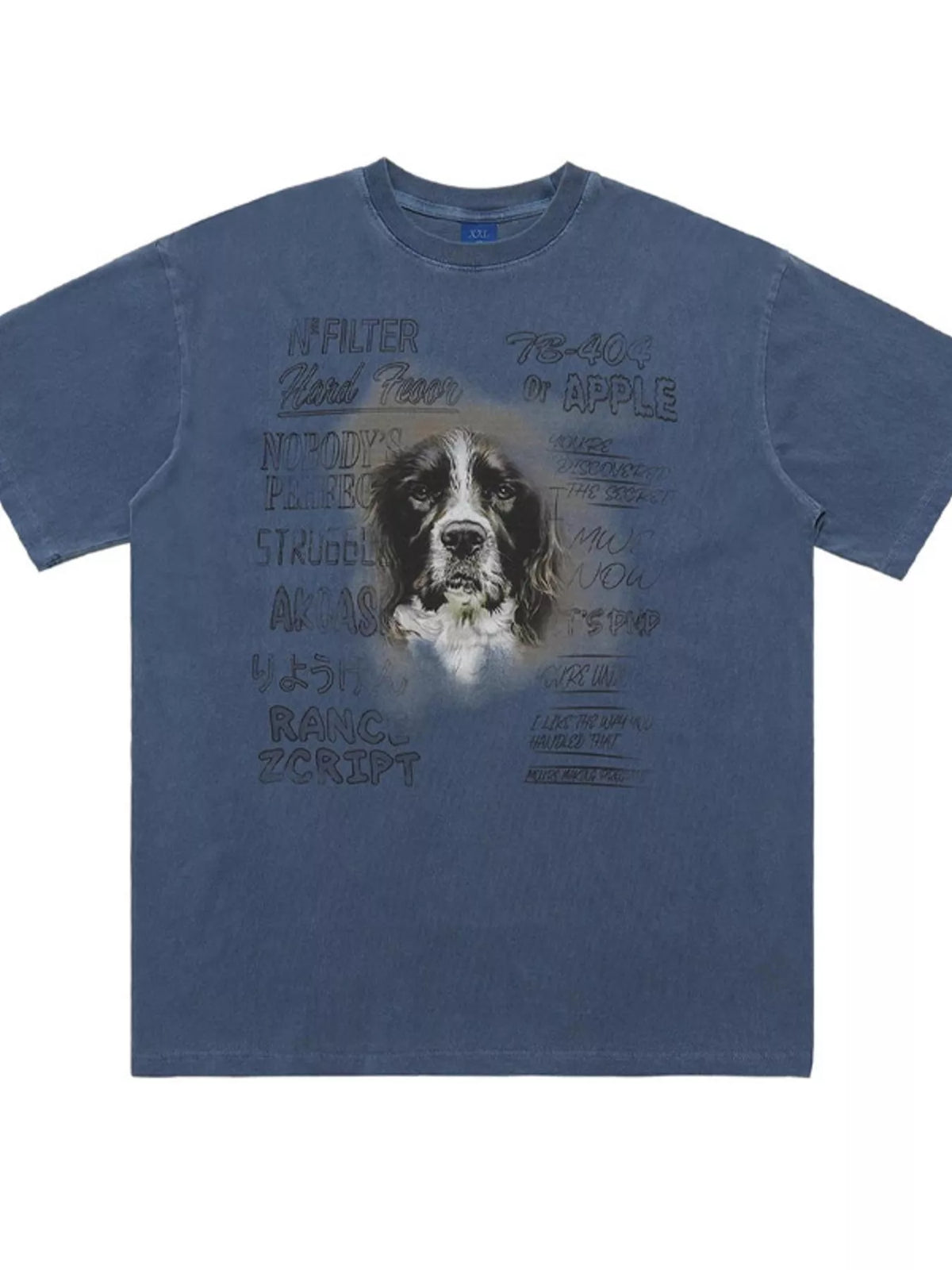 Men's Dog Graphic Short Sleeve Oversized T-Shirt