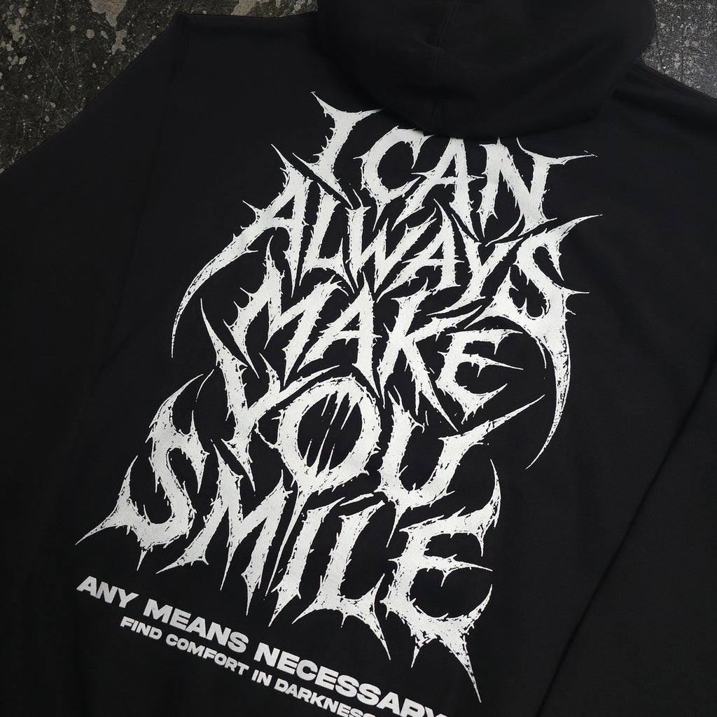 Always Smile Pullover Hoodie Black