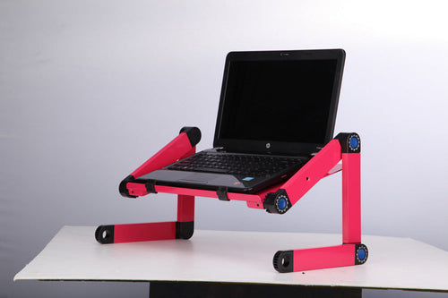 "Adjustable Folding Laptop Stand with Ergonomic Design and Mouse Pad"Adjustable Folding Laptop Stand with Ergonomic Design and Mouse Pad