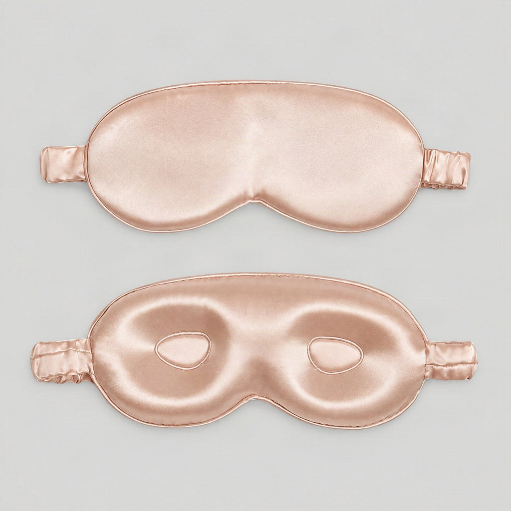 19 Momme 3D Contoured 100% Mulberry Silk Sleep Eye Mask – Light-Blocking, Breathable for Travel & Sleep