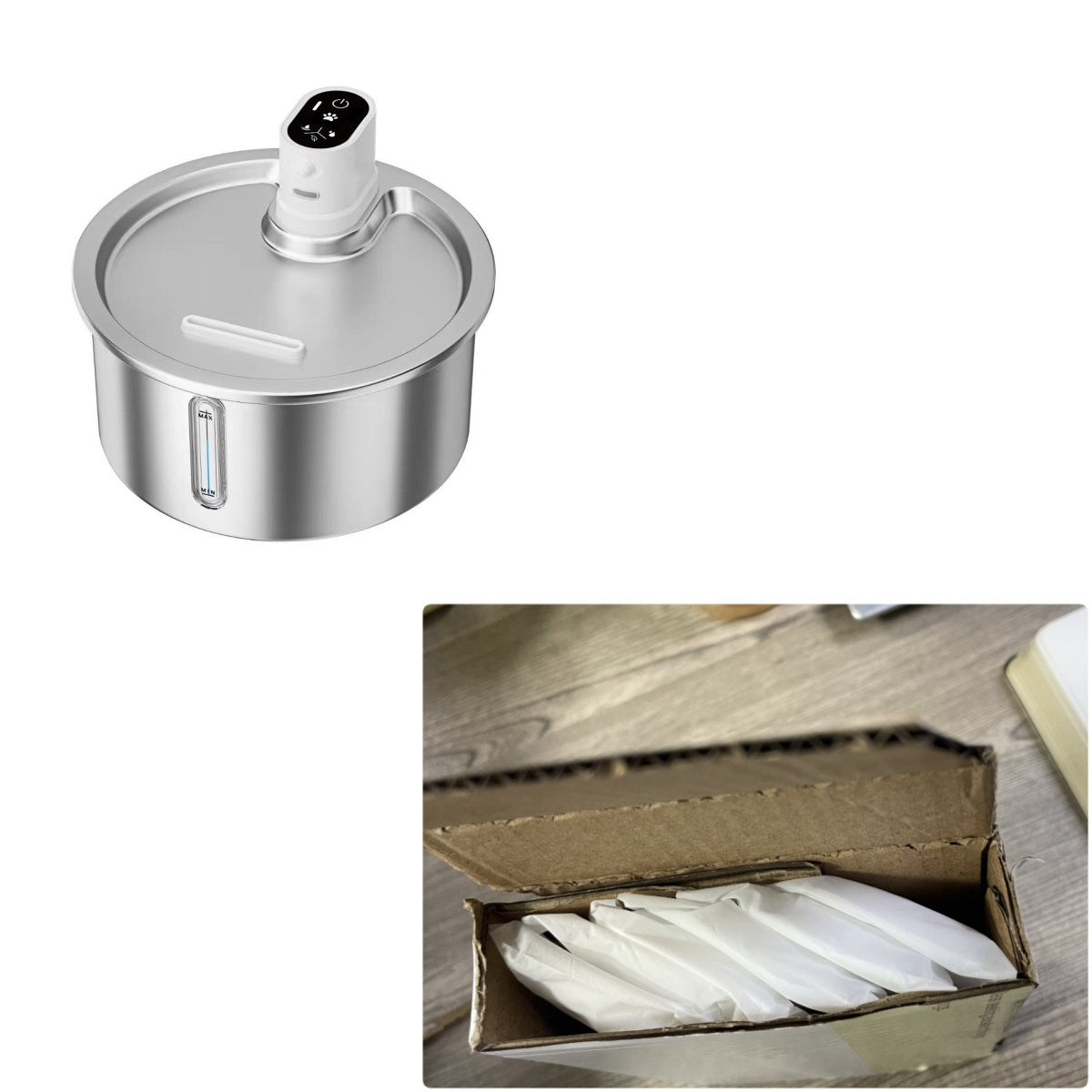 Cat Water Fountain Stainless Steel Constant Temperature Heating Cycle