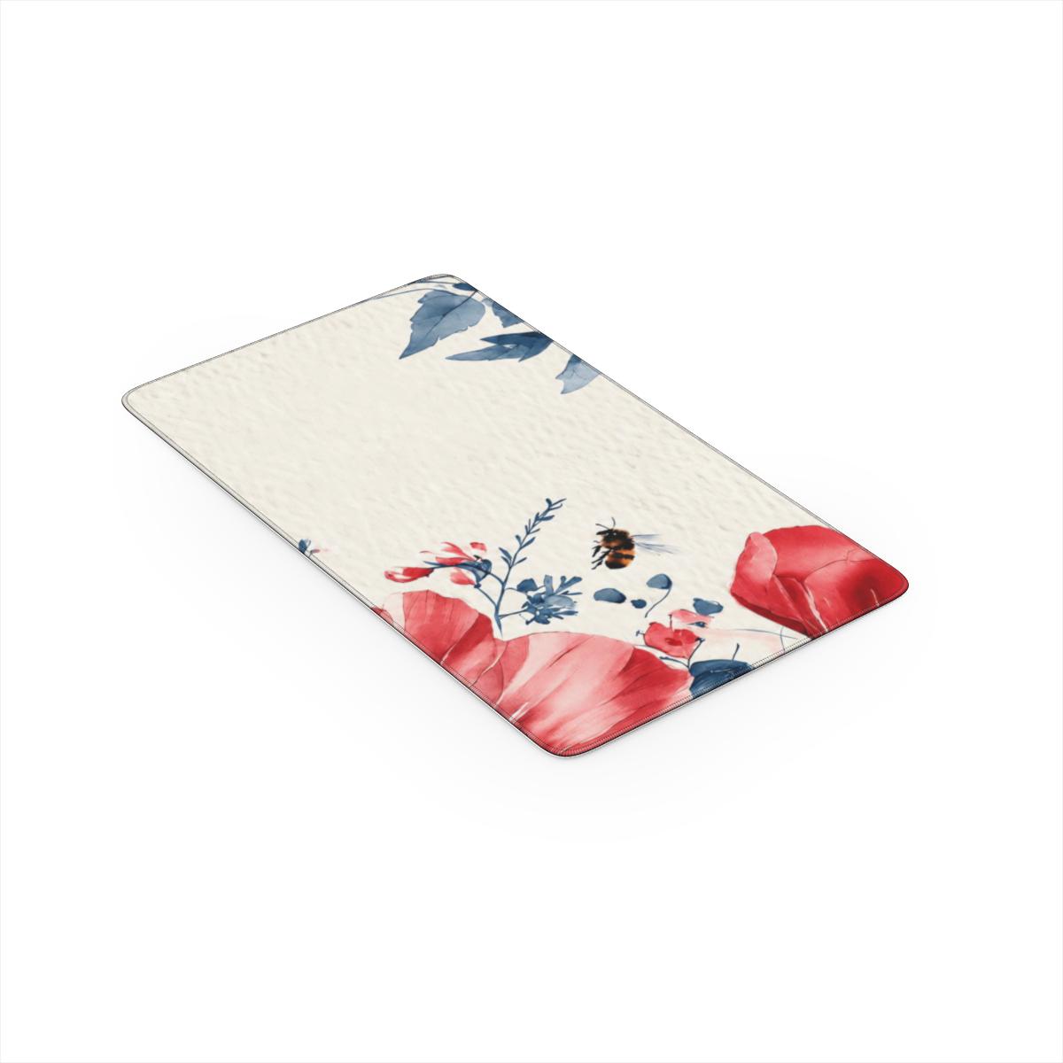 Pink Floral Desk Mat | Watercolor Coquette Extended Mouse Pad