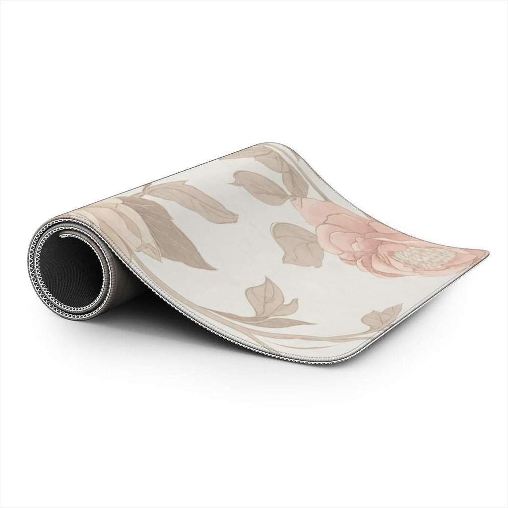 Vintage Rose Desk Mat — Soft Botanical Mouse Pad for Aesthetic Workspaces