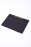 Leather Covered Desk Desk Plain Black Gold Detailed 50x35cm