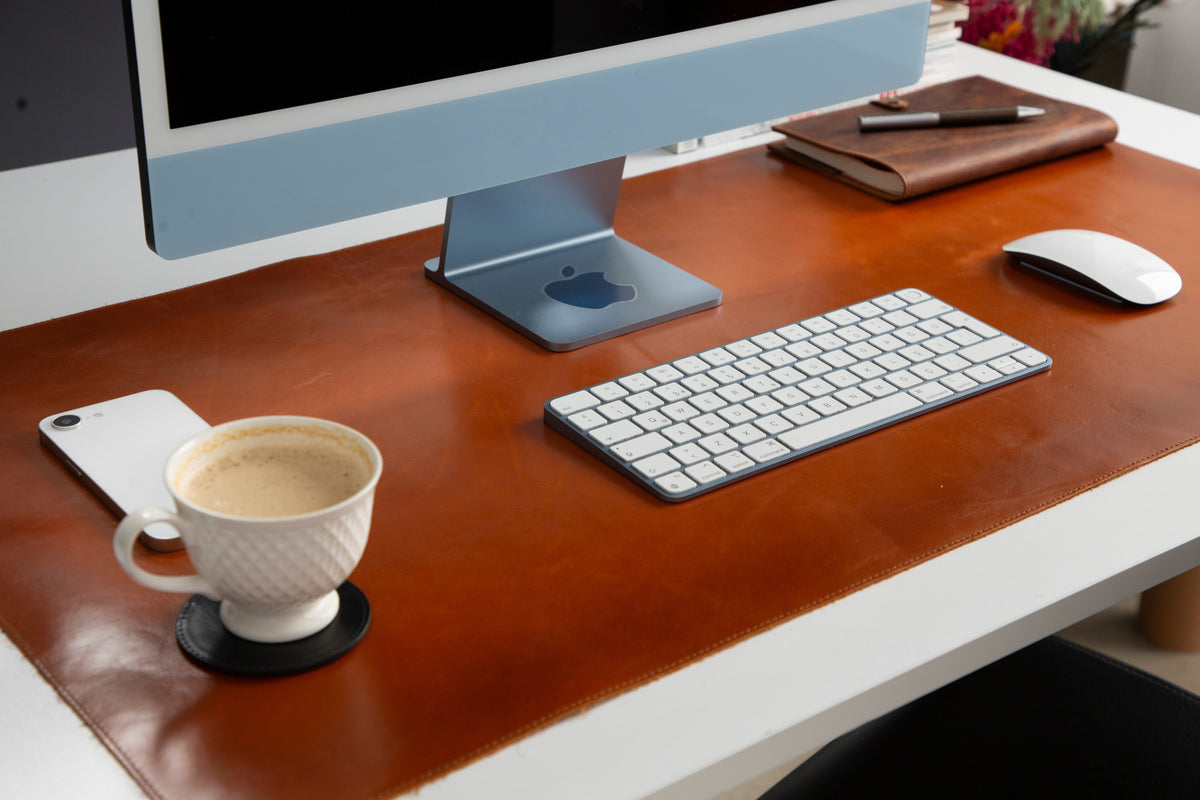 Natural Leather Desk Mat (91 cm x 48 cm)