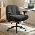 Black Pineapple Textured Chenille Swivel Desk Chair