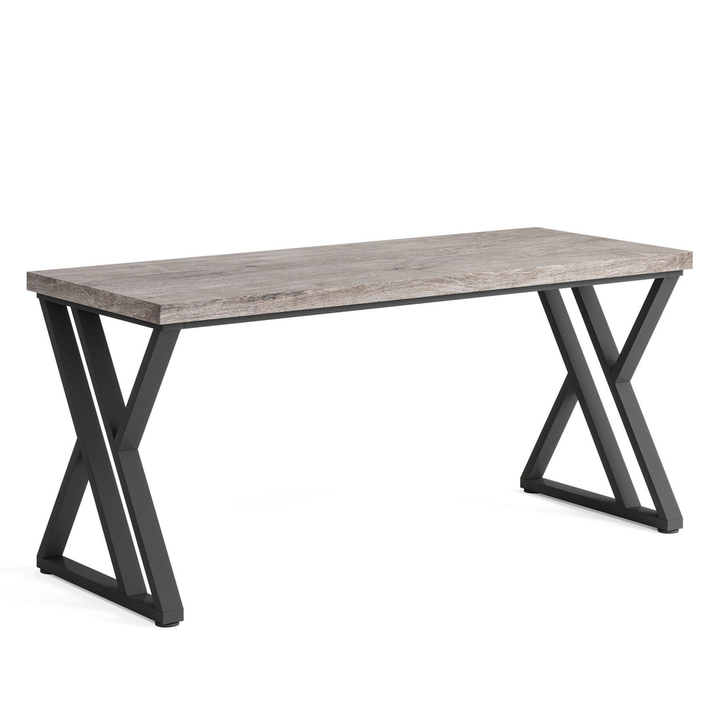 Writing Desk With Z-Shaped Legs - 55" Desktop, Steel Frame