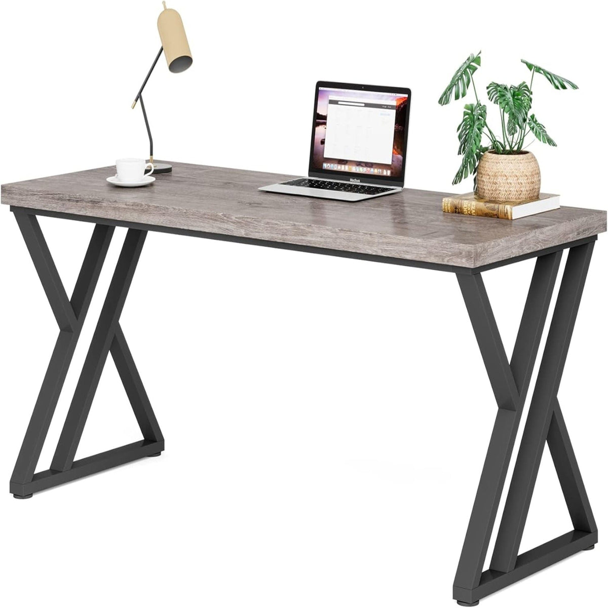 Writing Desk With Z-Shaped Legs - 55" Desktop, Steel Frame