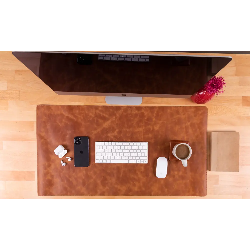 Natural Leather Desk Mat (37 cm x 80 cm)
