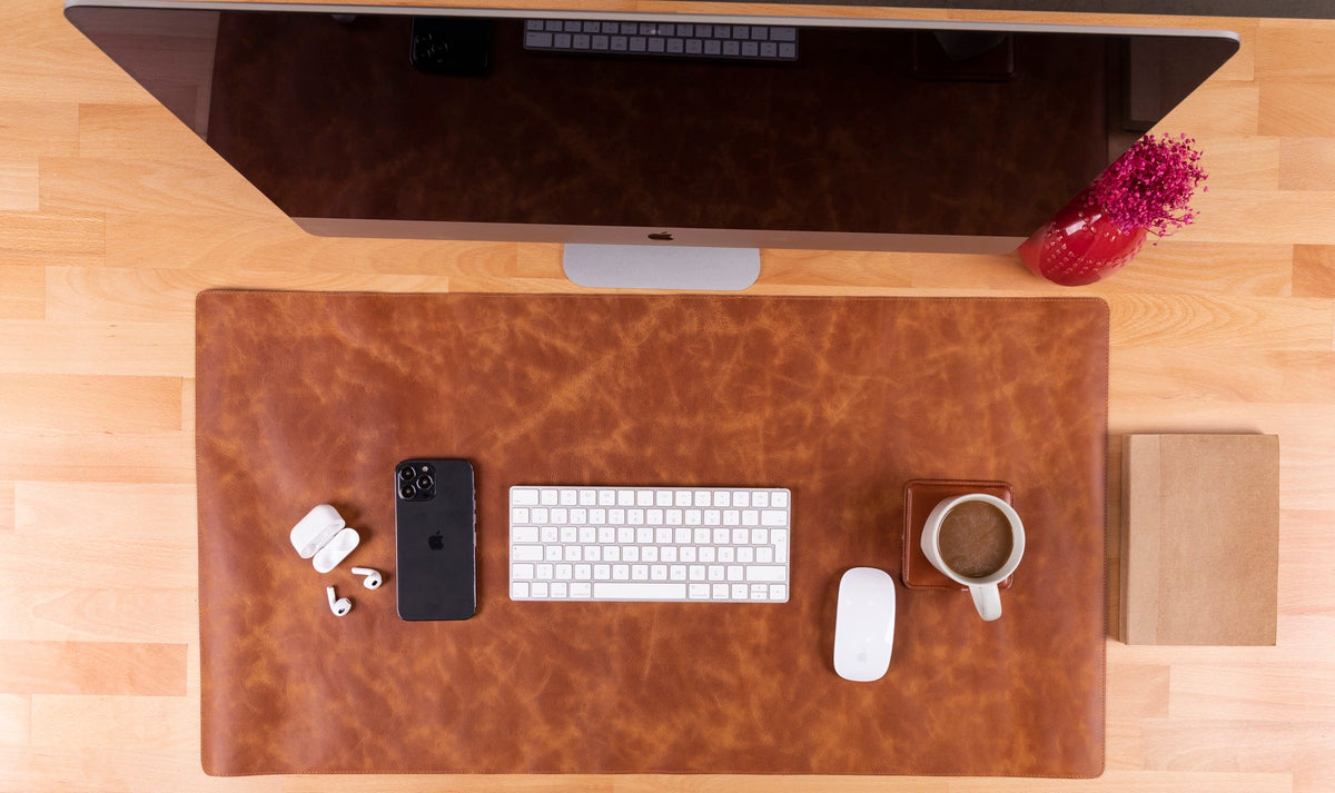 Natural Leather Desk Mat (91 cm x 48 cm)