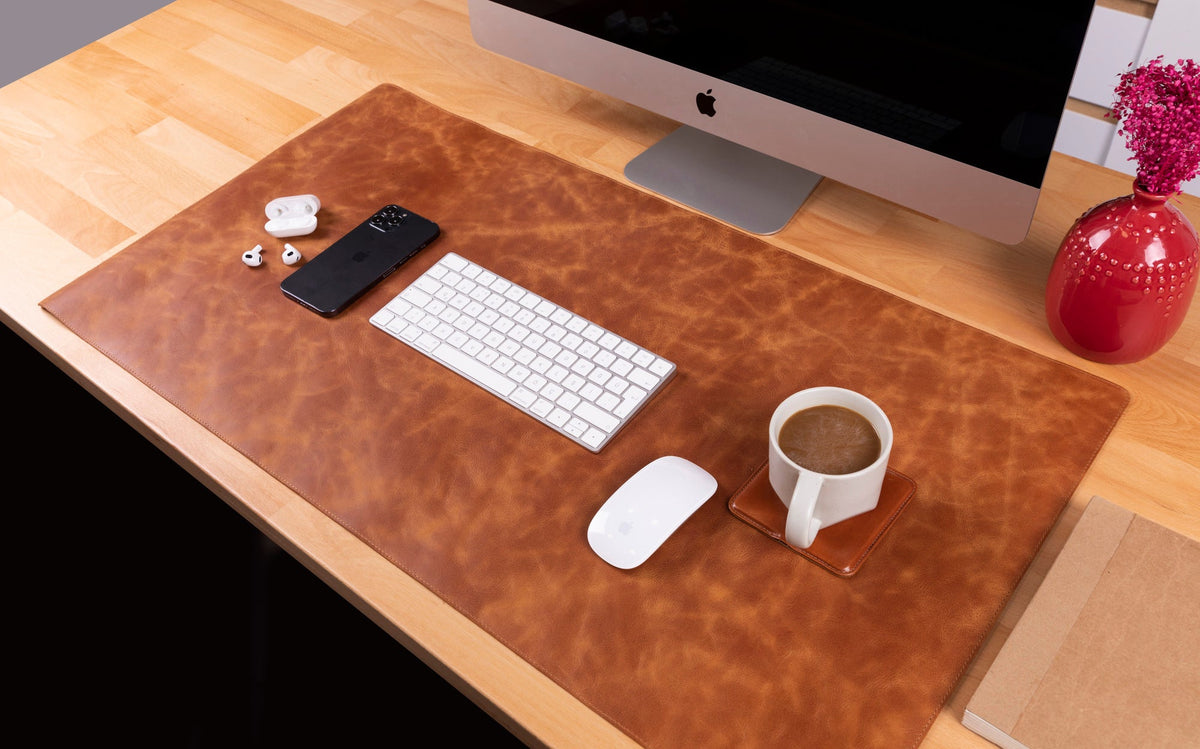 Natural Leather Desk Mat (91 cm x 48 cm)