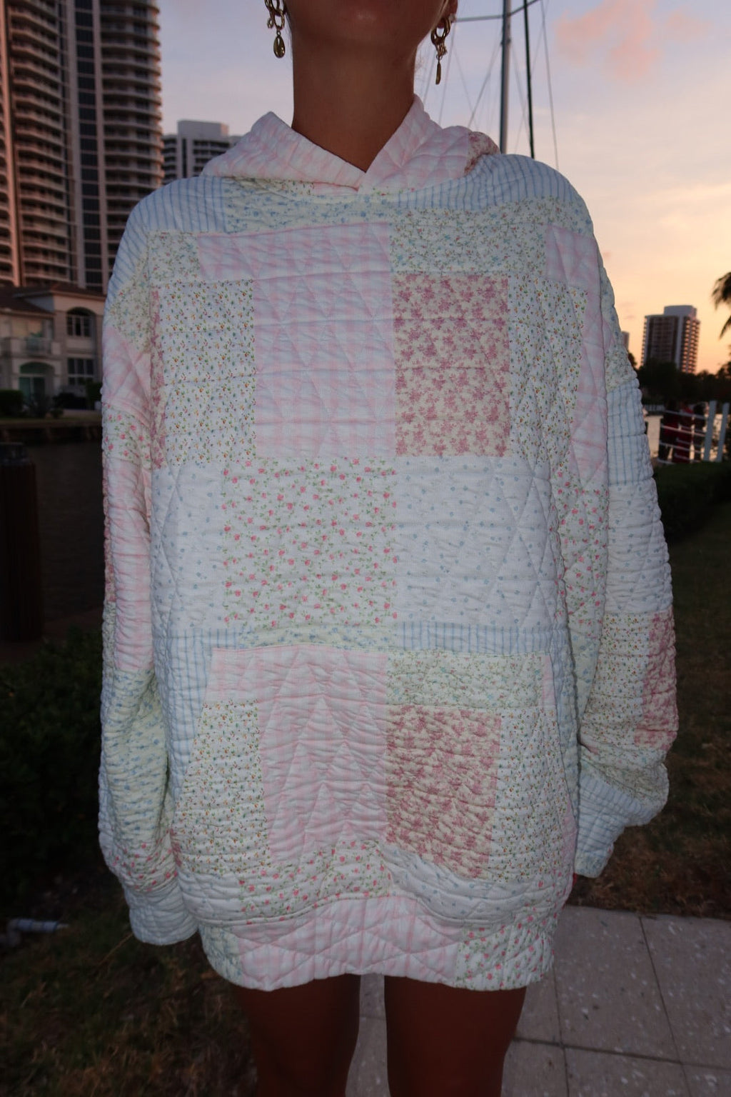 Quilted Pastel Hoodie