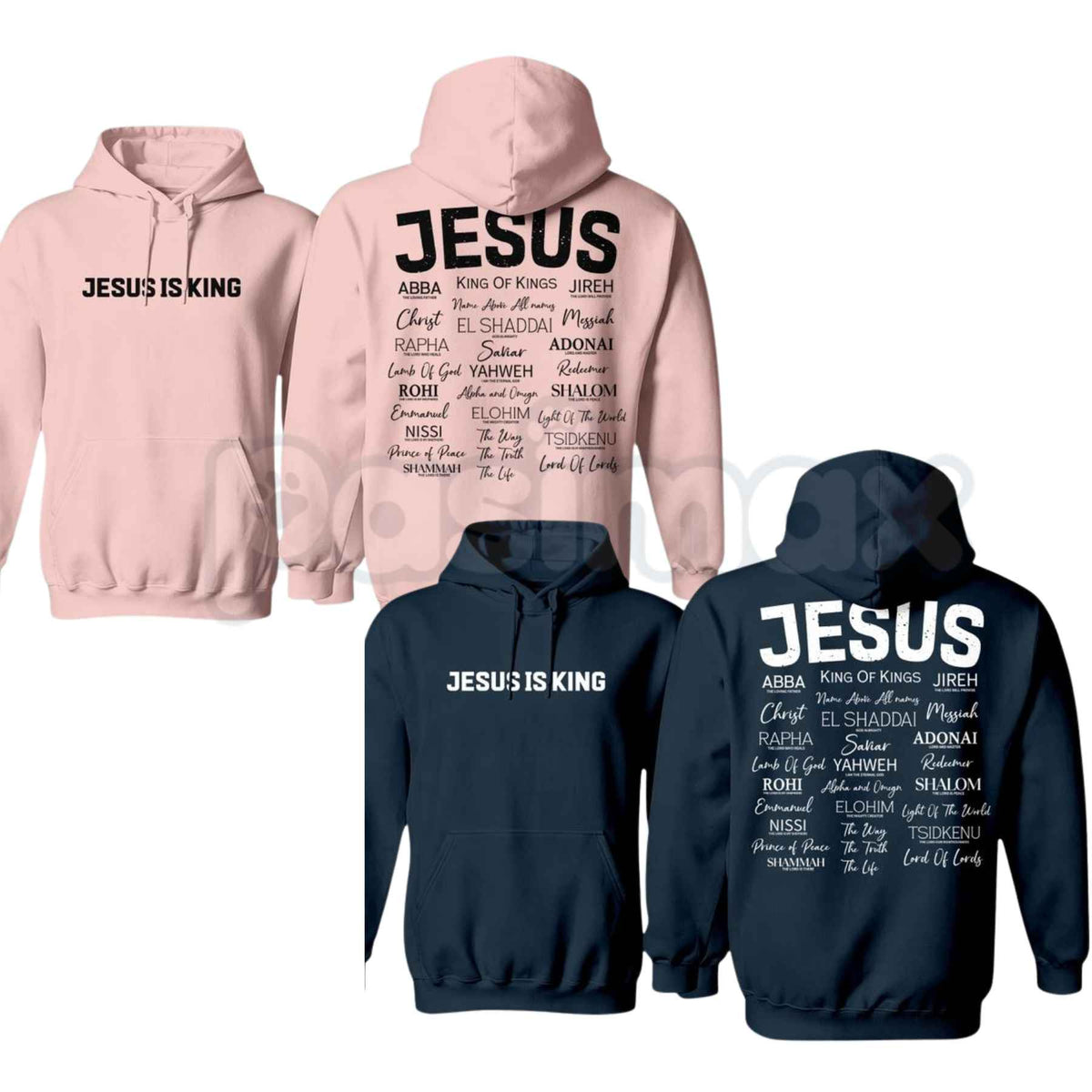 JESUS IS KING Gothic Hoodie – Vintage Christian Faith Graphic Pullover, Heavyweight Religious Streetwear Sweatshirt, Unisex Heavy Blend