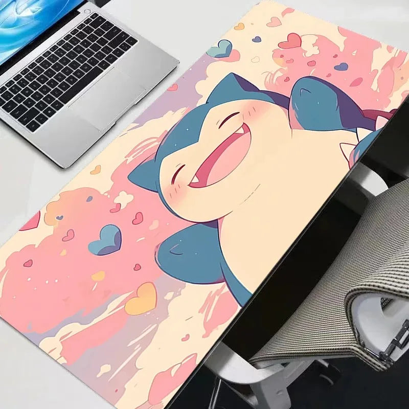 Mouse Pad P-pokemon Snorlax Large Keyboard Mousedesk Pad Non-slip Rubber Gaming Mousepad Laptop Mouse Carpet Game Table Mat