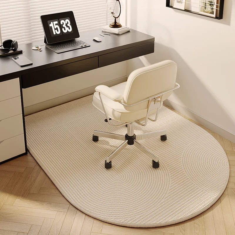 VIKAMA Study Floor Mat Computer Desk Roller Chair Swivel Chair Mat Arched Bedroom Bedside Dressing Table Carpet Home Decoration