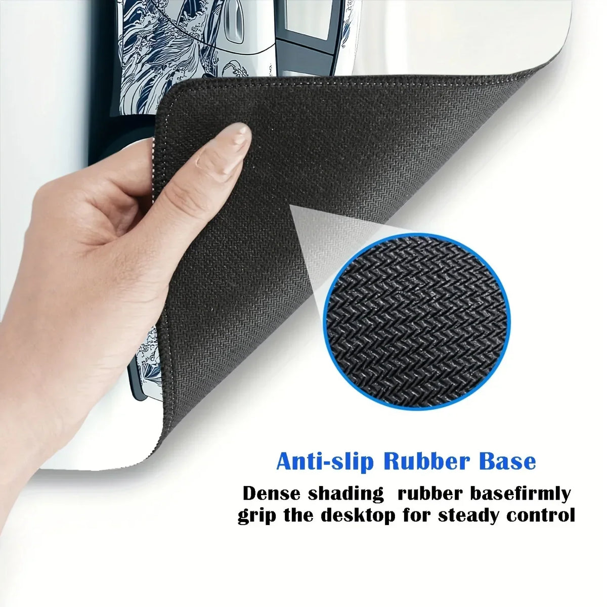 Large White Sports Car Design Gaming Mouse Pad Anti-Slip Rubber Base Extended Desk Mat for Gamer Office Use Computer Accessories