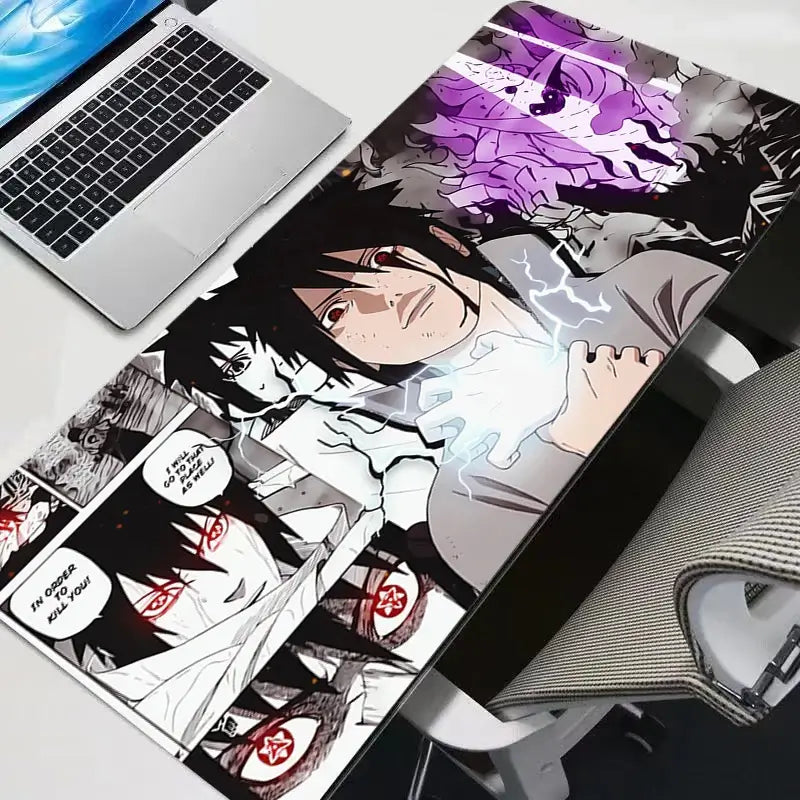 Sasuke Uchiha Mouse Pad: HD Anime Gaming Desk Mat