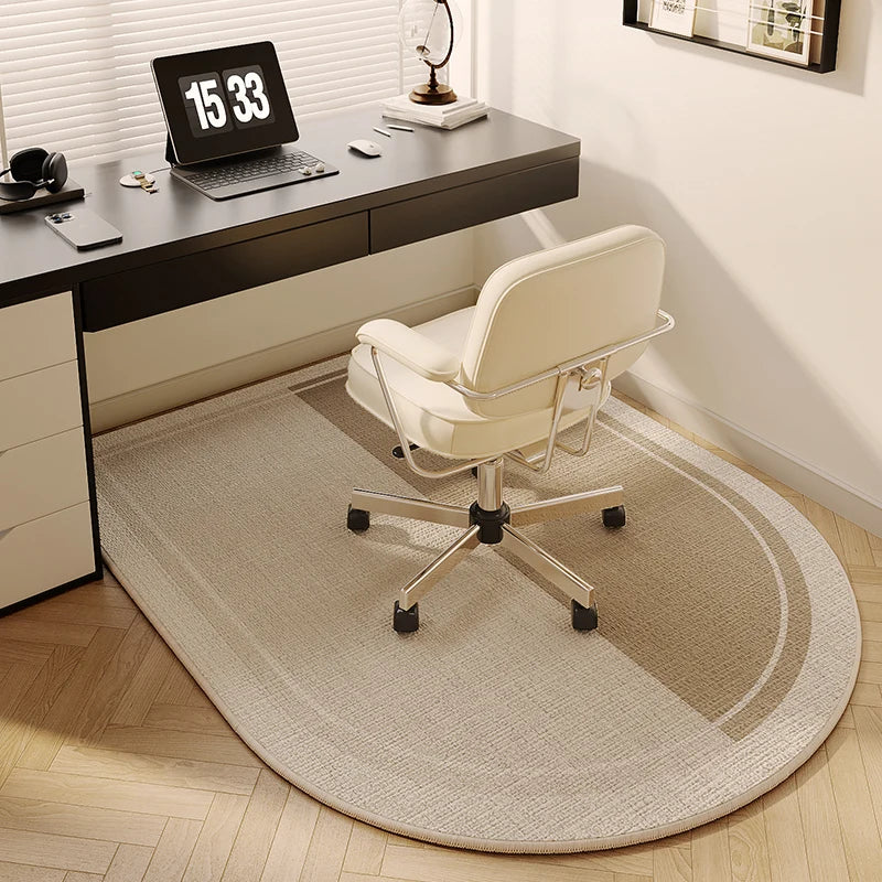 VIKAMA Study Floor Mat Computer Desk Roller Chair Swivel Chair Mat Arched Bedroom Bedside Dressing Table Carpet Home Decoration