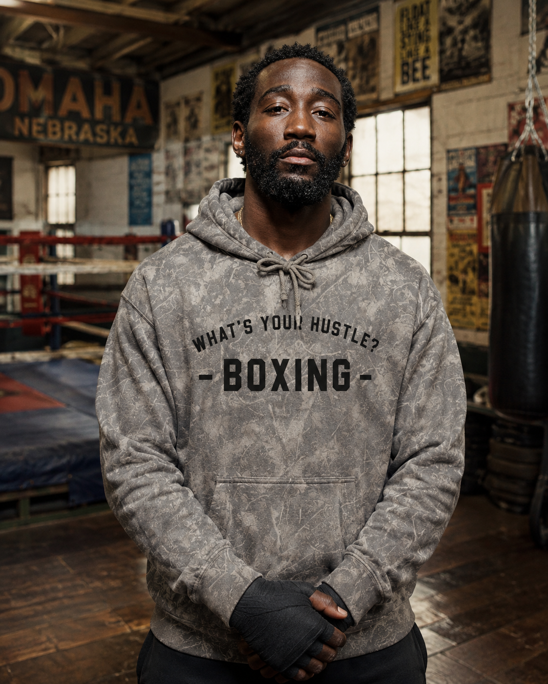 WHAT'S YOUR HUSTLE? Old School Boxing Hoodie | Heavyweight Cotton (10z) | WYH? | (3 COLORS)