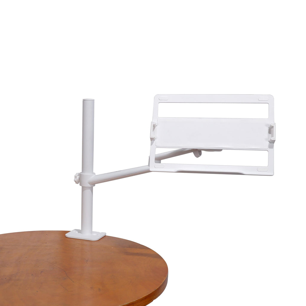 ProX X-FLEXARMWH - White Adjustable Arm Mount Mount Stand For 12-17" Laptop,VESA 75X75 and 100X100 fit 17-32" Monitor, For DJ Flight Case/Table