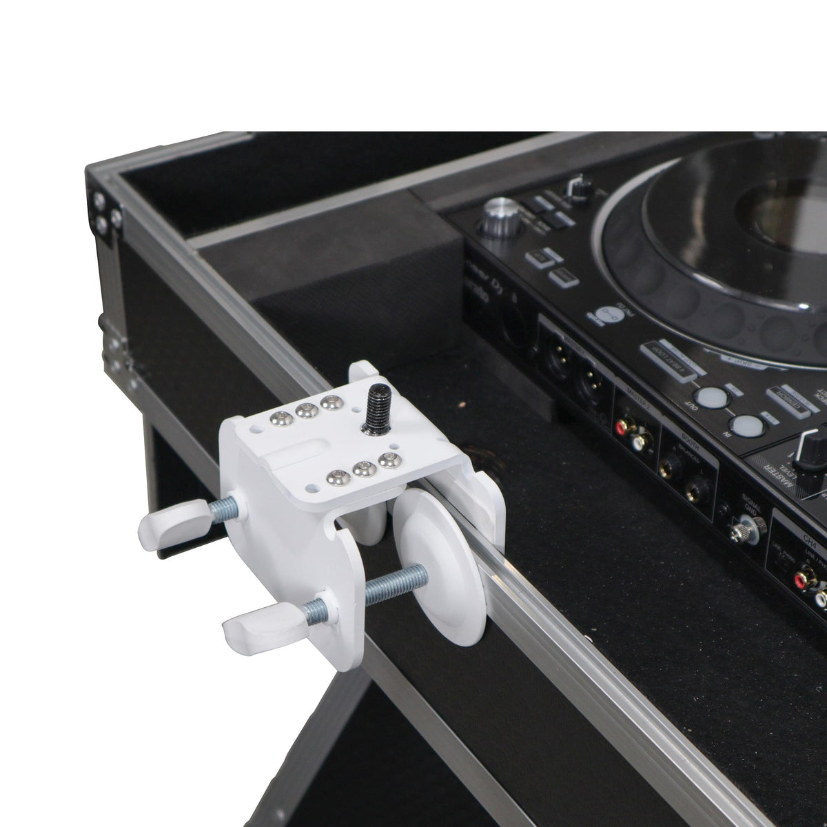 ProX X-FLEXARMWH - White Adjustable Arm Mount Mount Stand For 12-17" Laptop,VESA 75X75 and 100X100 fit 17-32" Monitor, For DJ Flight Case/Table