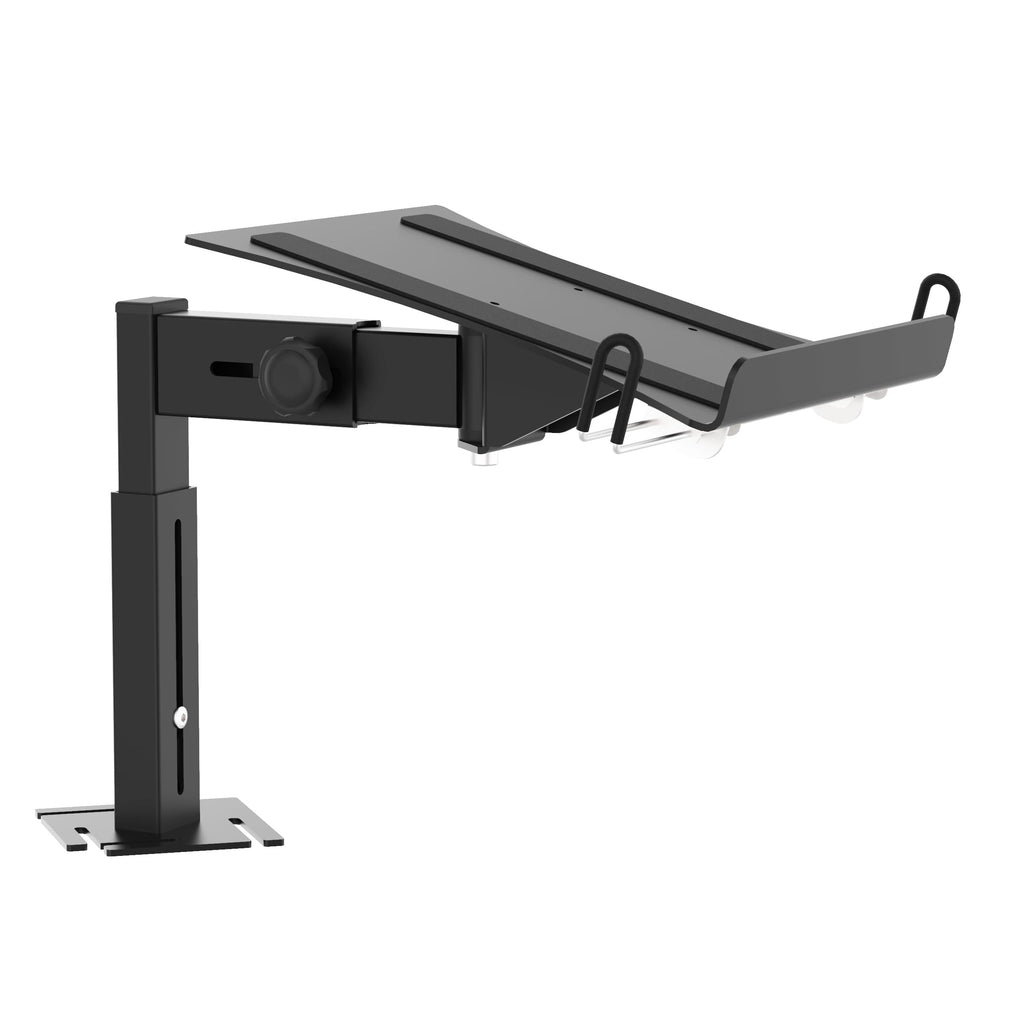ProX XFH-B3LSBL - BLACK Universal Side Laptop Shelf Mounting Stand for B3 DJ Table Workstation by Humpter