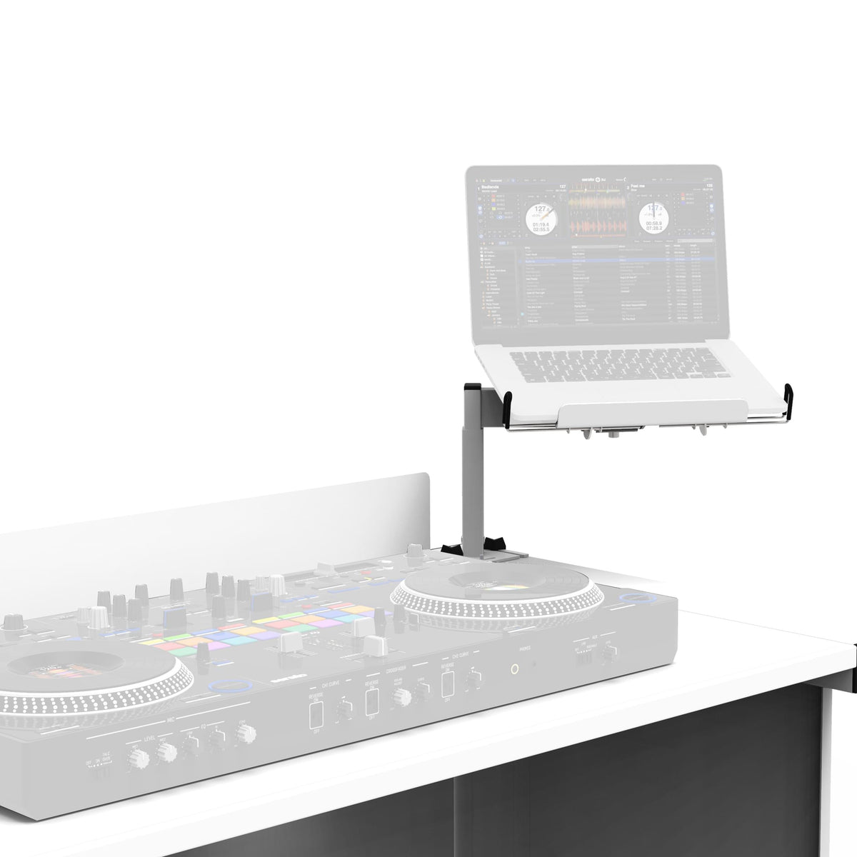 ProX XFH-B3LSWH - WHITE Universal Side Laptop Shelf Mounting Stand for B3 DJ Table Workstation by Humpter