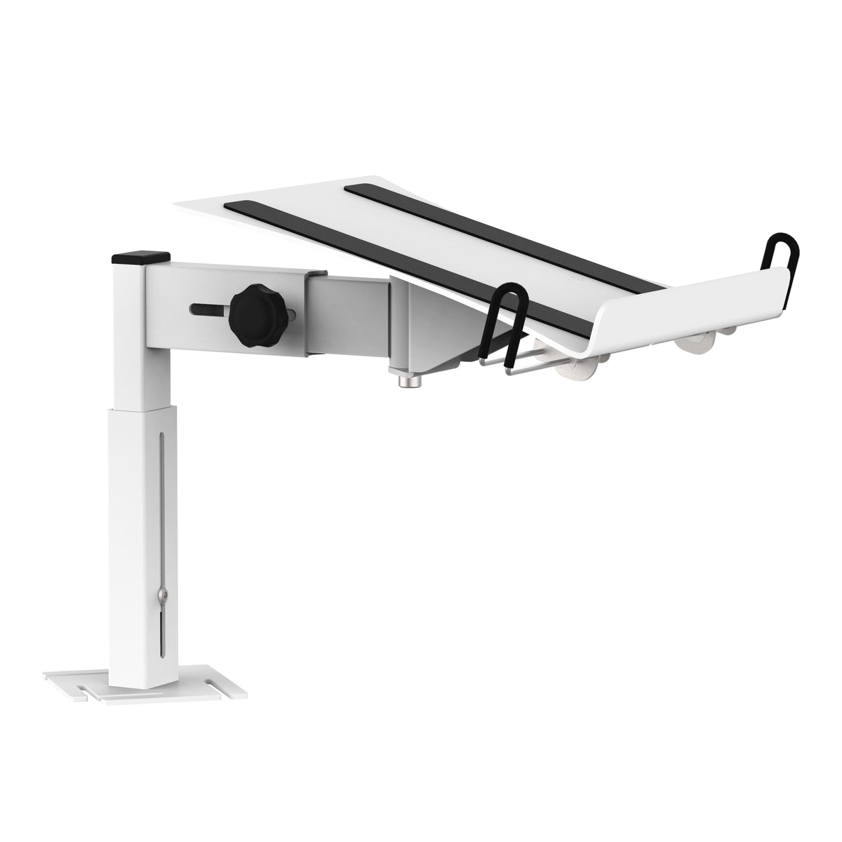 ProX XFH-B3LSWH - WHITE Universal Side Laptop Shelf Mounting Stand for B3 DJ Table Workstation by Humpter