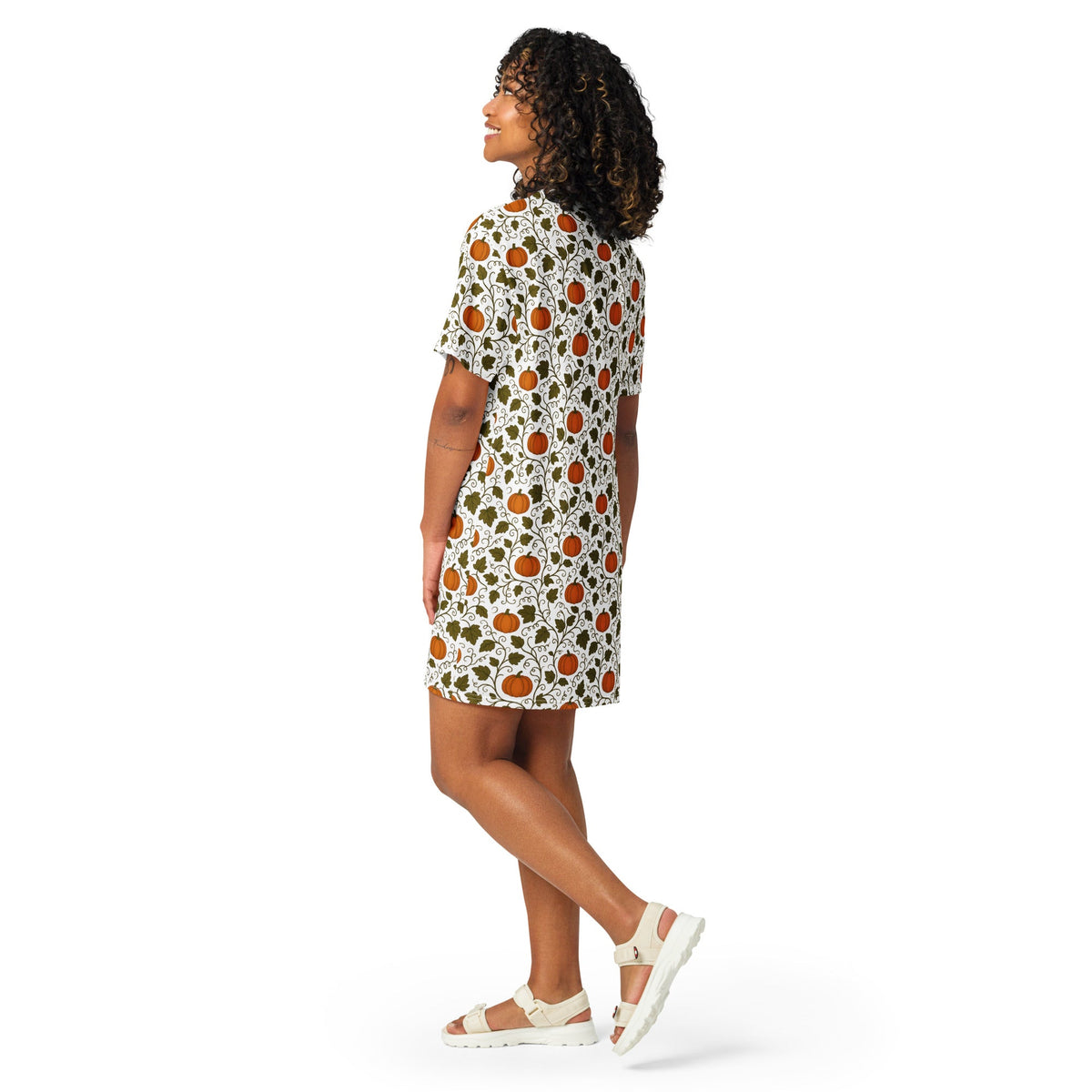 Pumpkin Vines T-shirt Dress