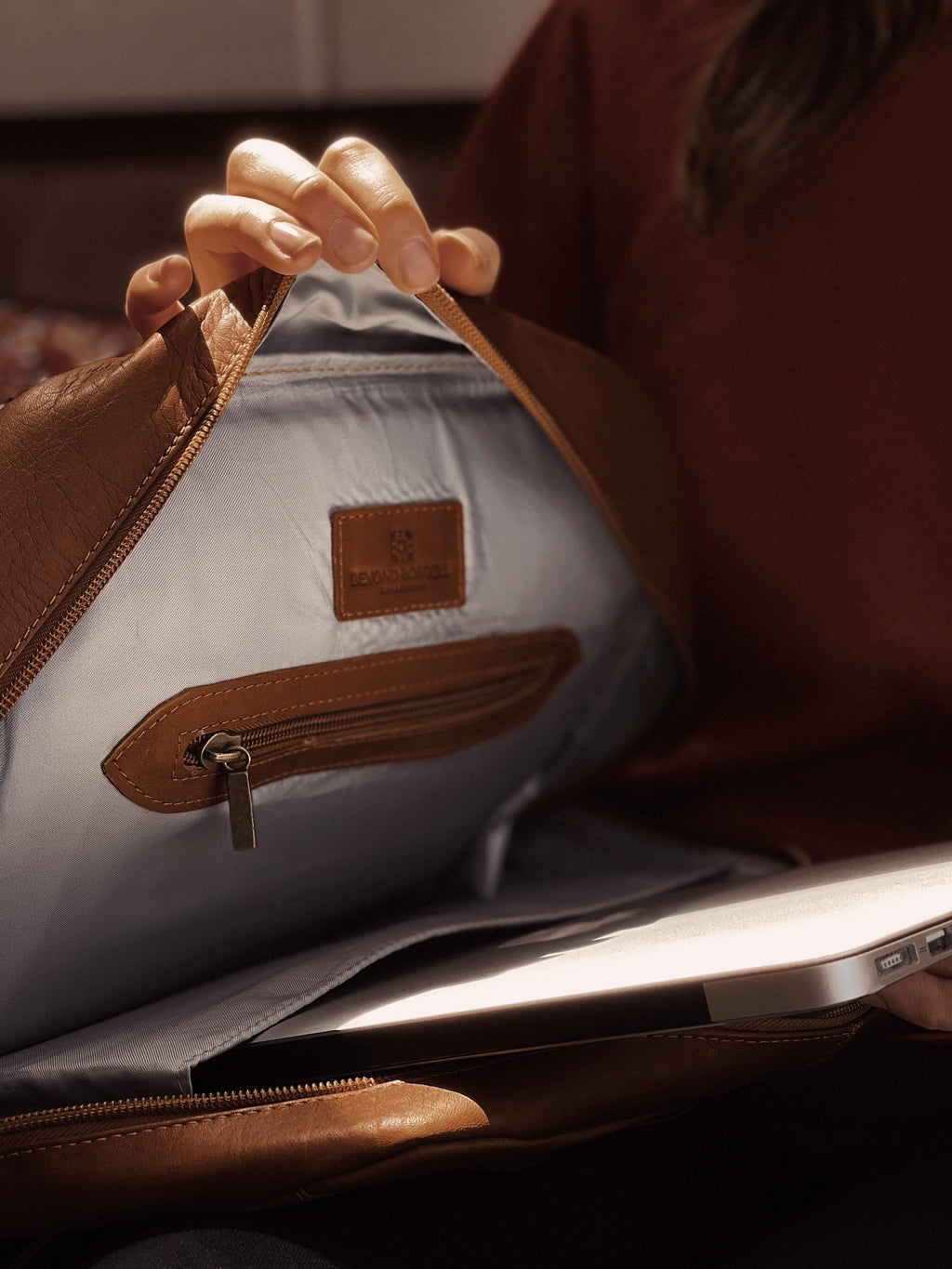 Leather Commuter Backpack