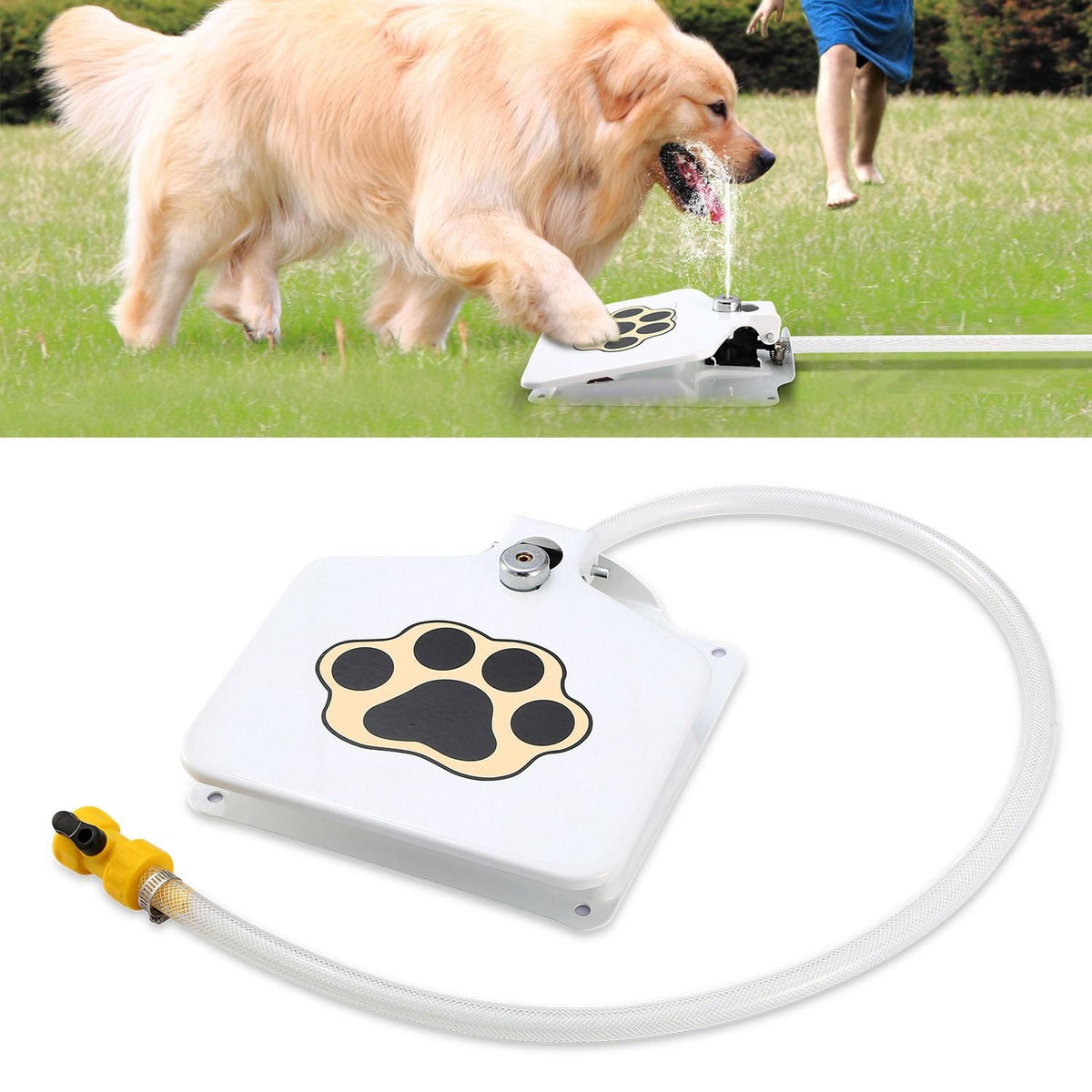 Outdoor Dog Water Fountain Step-On Activated Pet Water Dispenser