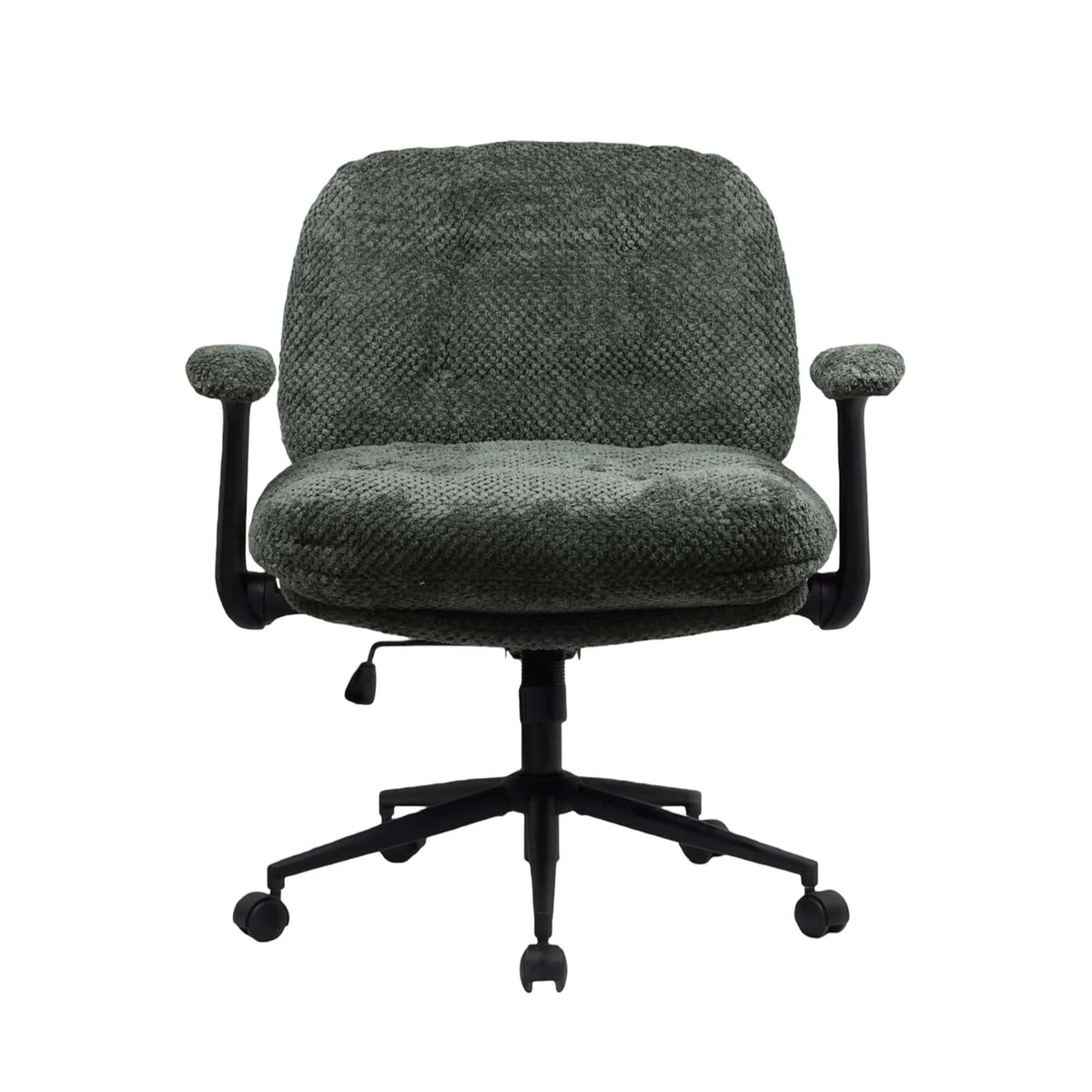Green Pineapple Textured Chenille Swivel Desk Chair