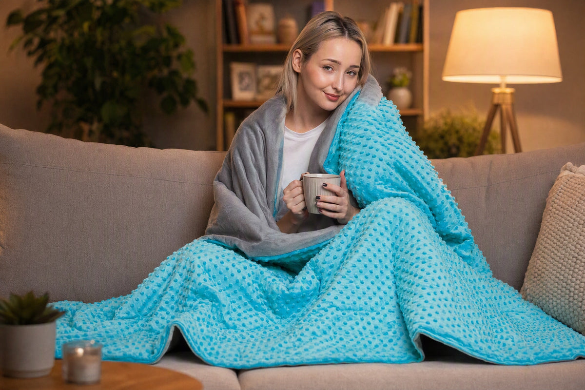 Kids Weighted Blanket with Removable Minky Cover