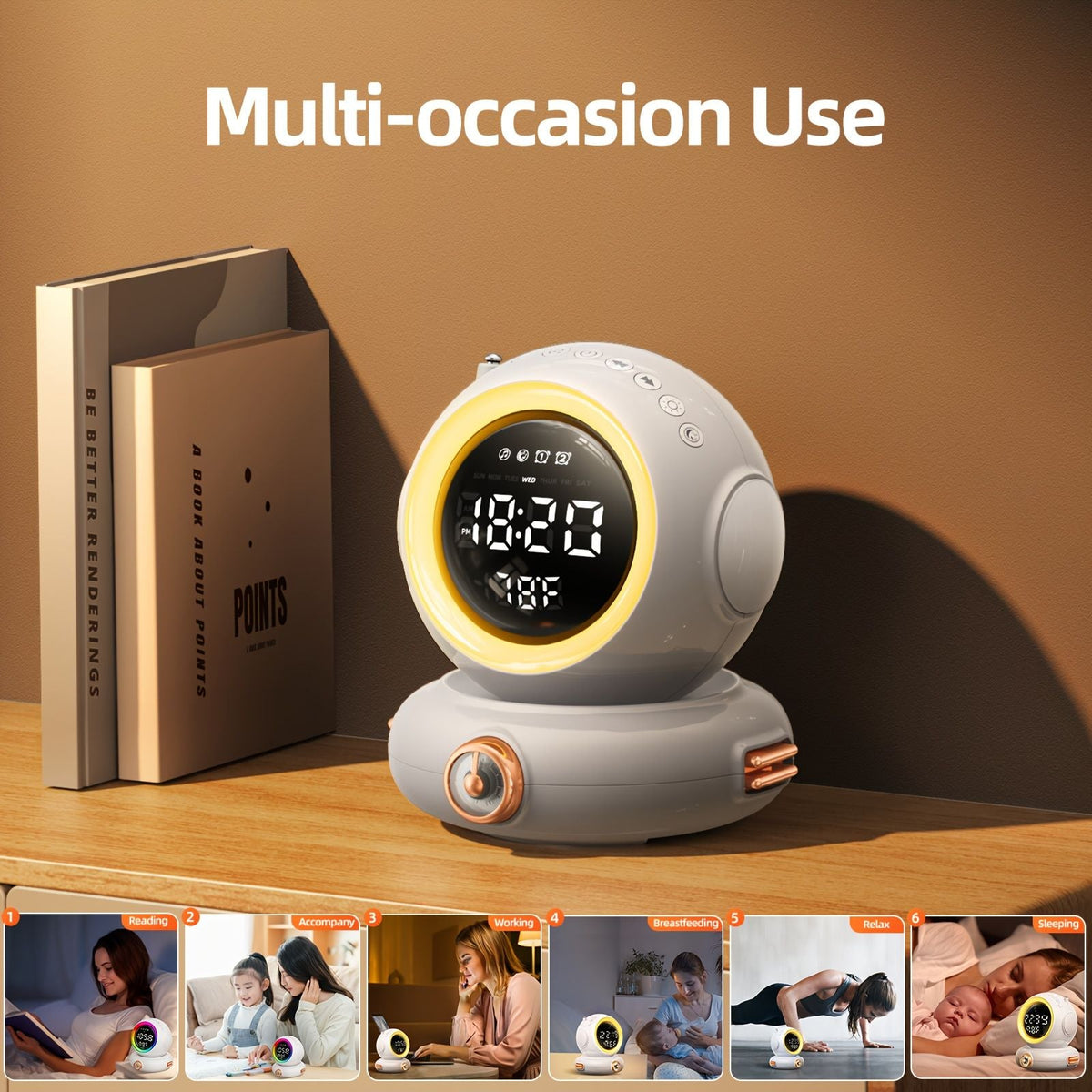 Wake Up Light Alarm Clock with FM Radio and Sunrise Simulation