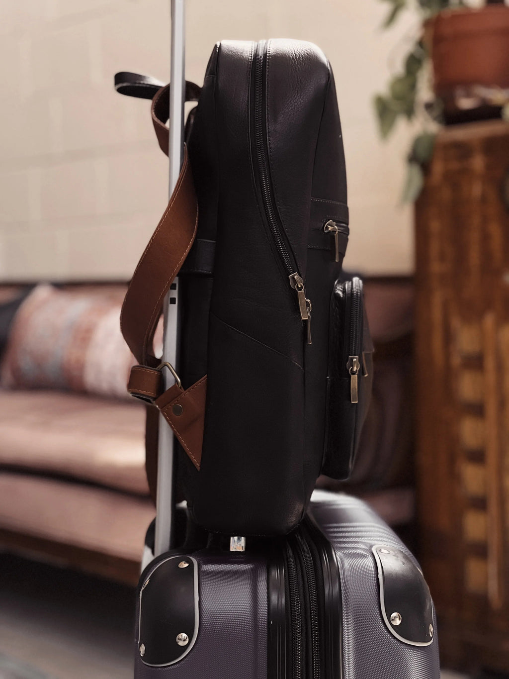 Leather Commuter Backpack