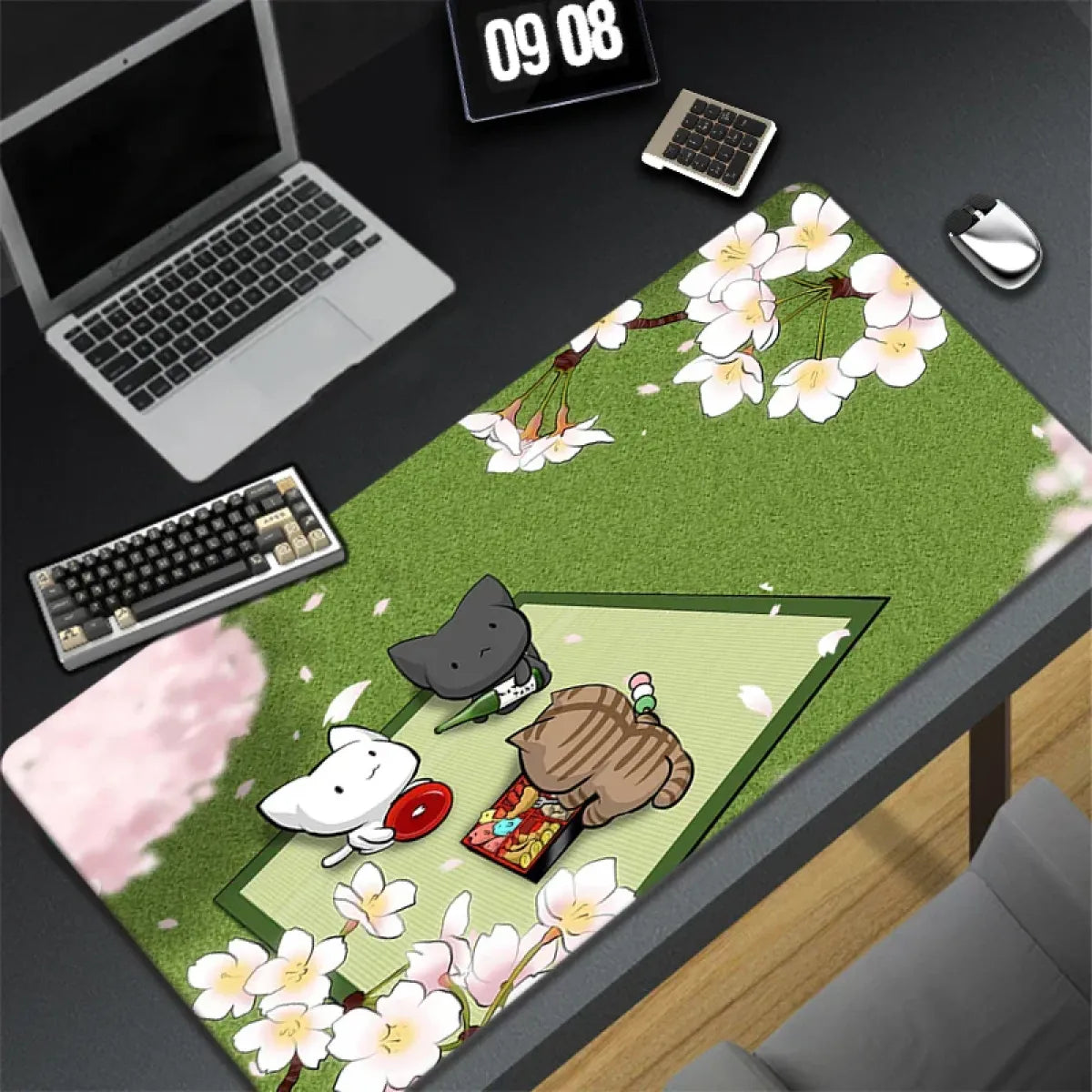 Kawaii Office Desk Mat - Adorned with Cute Cat Designs